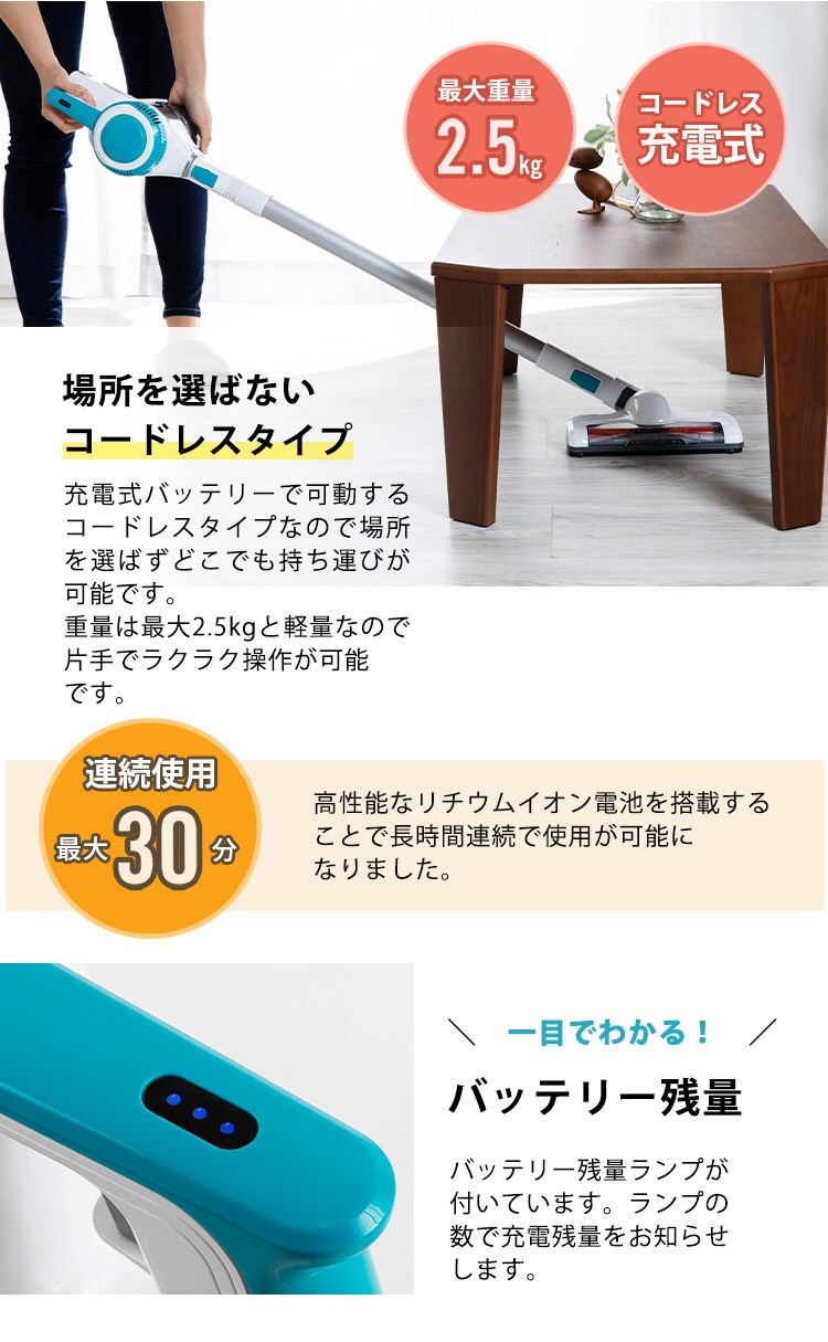 スティッククリーナー PC-ZL01-W 9