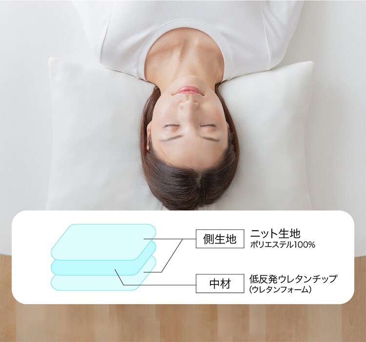低反発チップウレタン枕 ホワイト LHTM-14 6