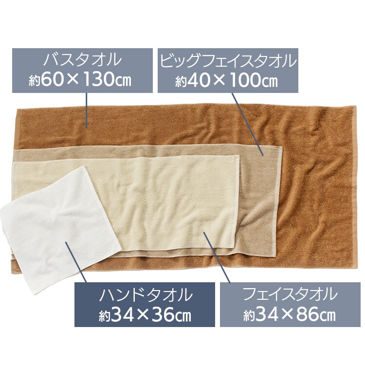 ハンドタオル テラコッタレッド 6
