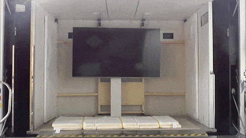 壁掛け風テレビ台 80インチ対応 ハイタイプ 75755 ホワイト4