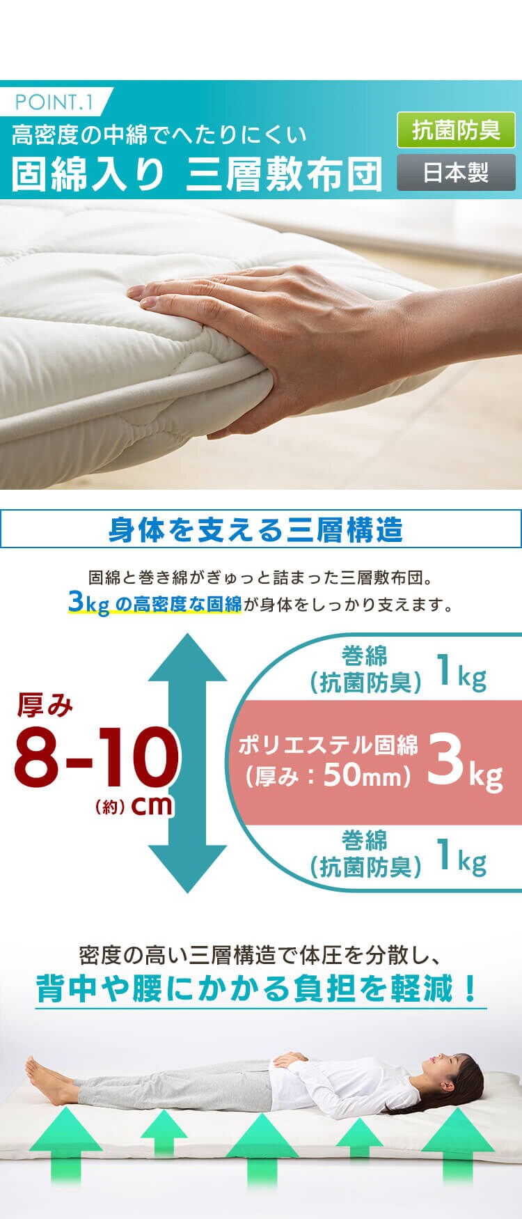 【7点】 布団セット シングル 抗菌防臭 ブラウン2