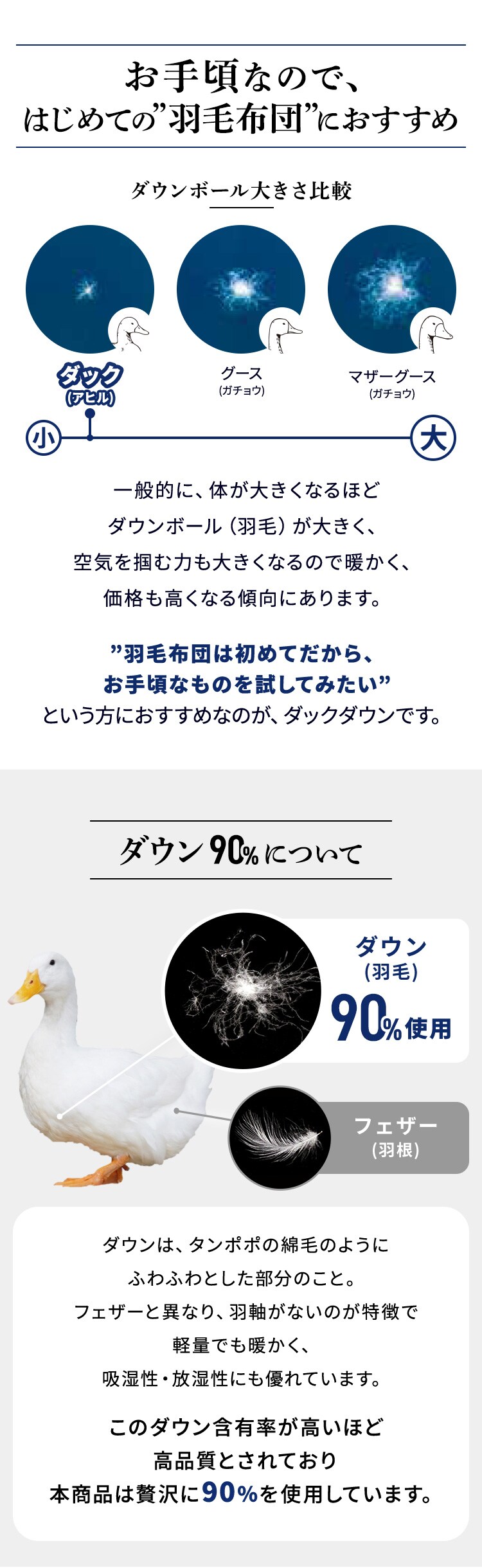 掛け布団 シングル 羽毛 WDD90% ピンク 昭和西川5