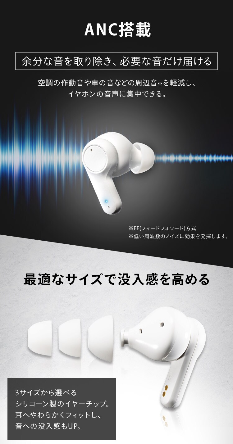 ワイヤレスイヤホン WEP-102 ホワイト2