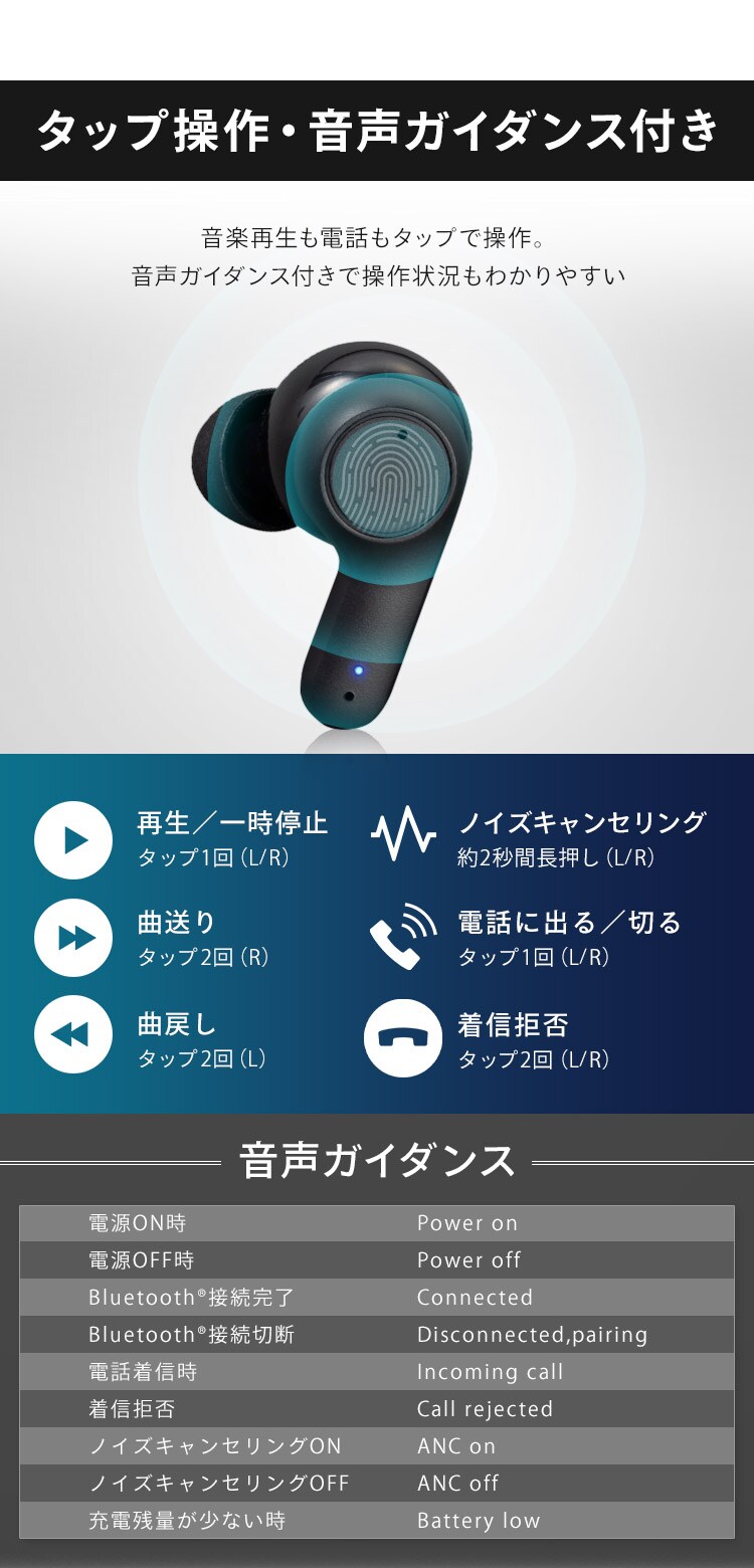 ワイヤレスイヤホン WEP-102 ホワイト4
