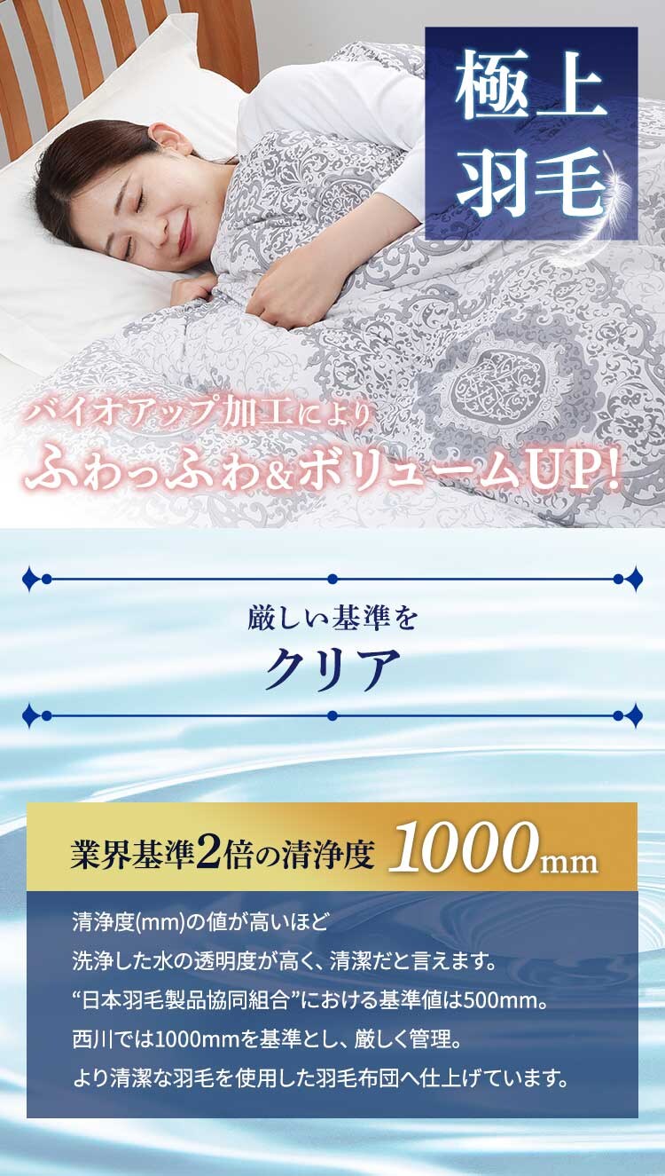 西川 WDD90% シングルロング ルイーザベージュ6