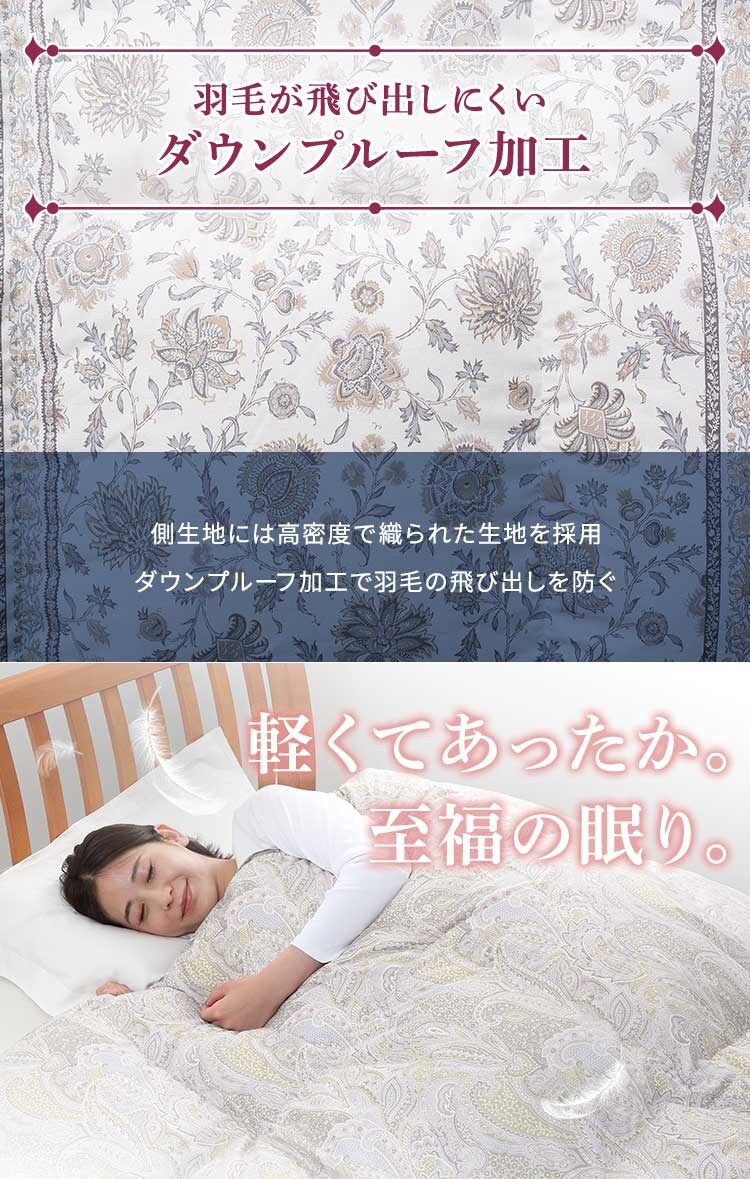西川 羽毛布団 WDD93% 1.2kg シングルロング エスタブルー KA02004003A208