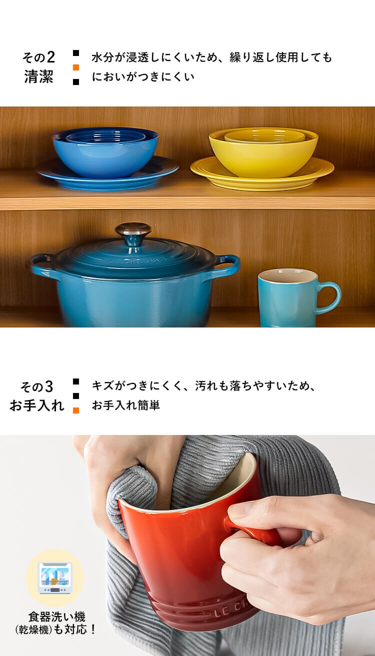 ルクルーゼ Colazione e Te(マグカップ350ml)4
