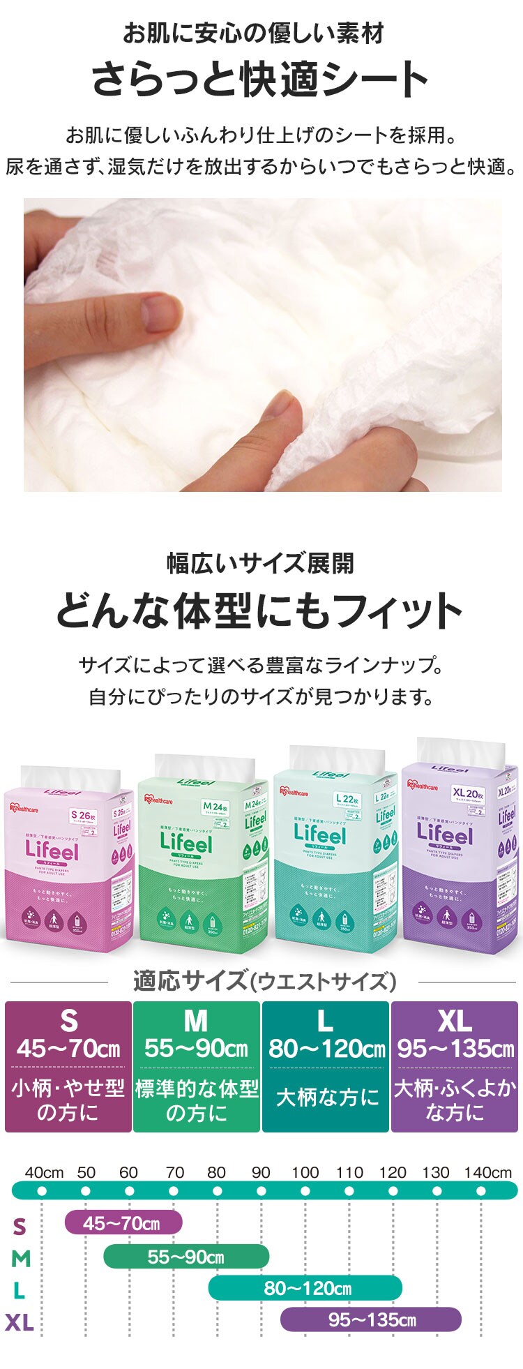【4個セット】大人用おむつパンツスリム Sサイズ 26枚入6
