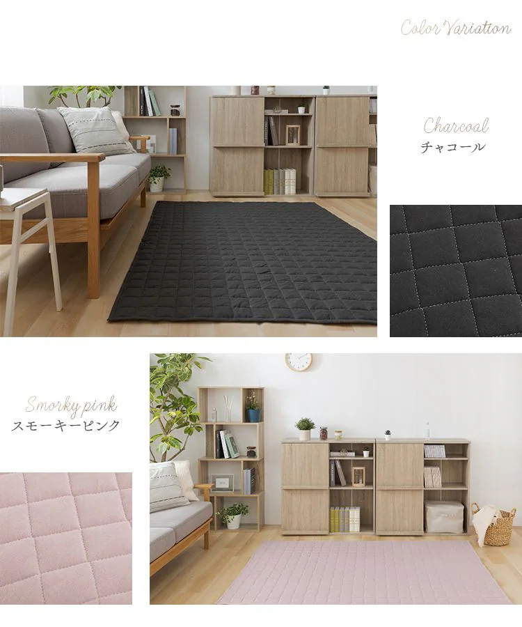 ラグ オーガニックコットンラグ オーガニックコットン100% 丸洗い可能 130cm&times;185cm ライトグレー10