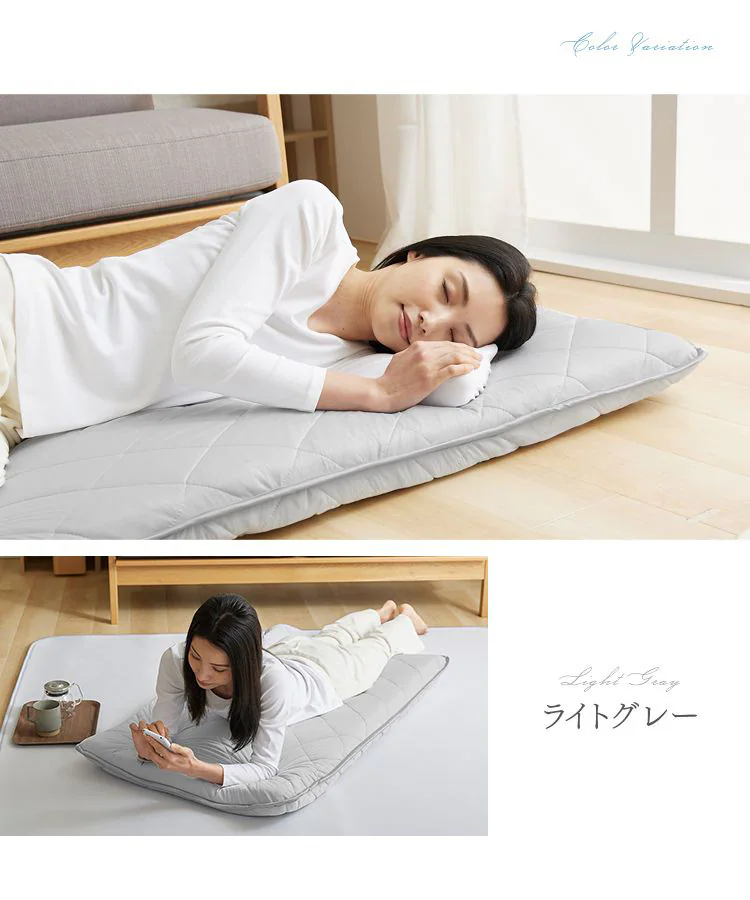 ごろ寝クッション 68&times;120cm 夏用 接触冷感 アイスブルー【前払い不可】【代引き不可】【同梱不可】13