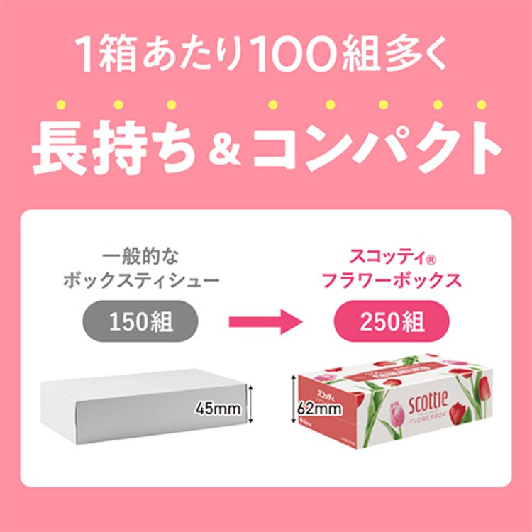 【3箱】 スコッティ ティッシュ 500枚 (250組) 3箱 日本製紙クレシア2