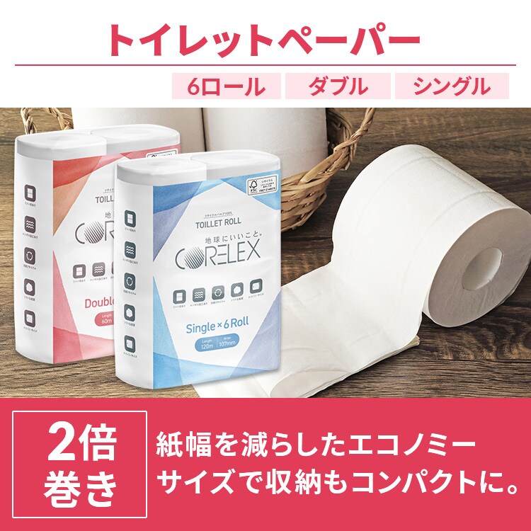 必需消耗品セット(トイレットペーパーシングル12ロール+ティッシュ10パック)  1