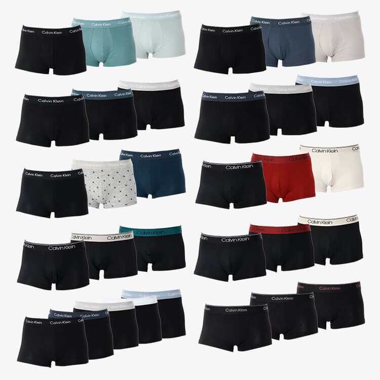 【3枚セット】カルバンクライン メンズ パンツCalvin Klein CK LOW RISE TRUNK 3PK Multi0000U2664GQ27-S Aセット1