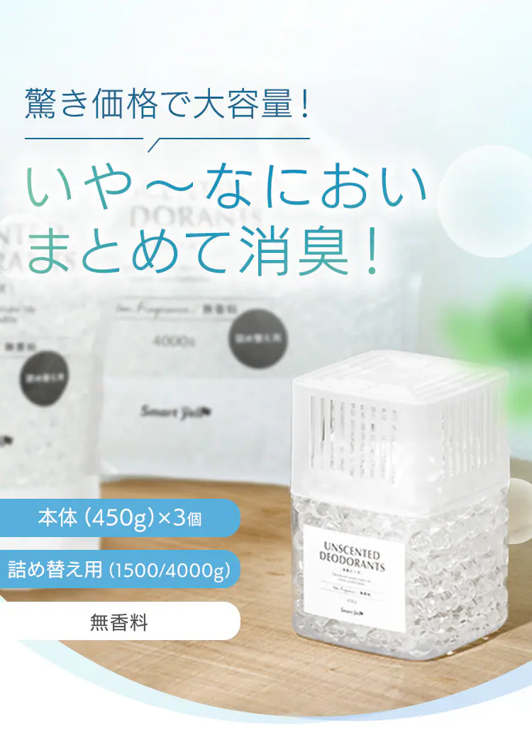消臭ビーズ 450g（本体）&times;3個0