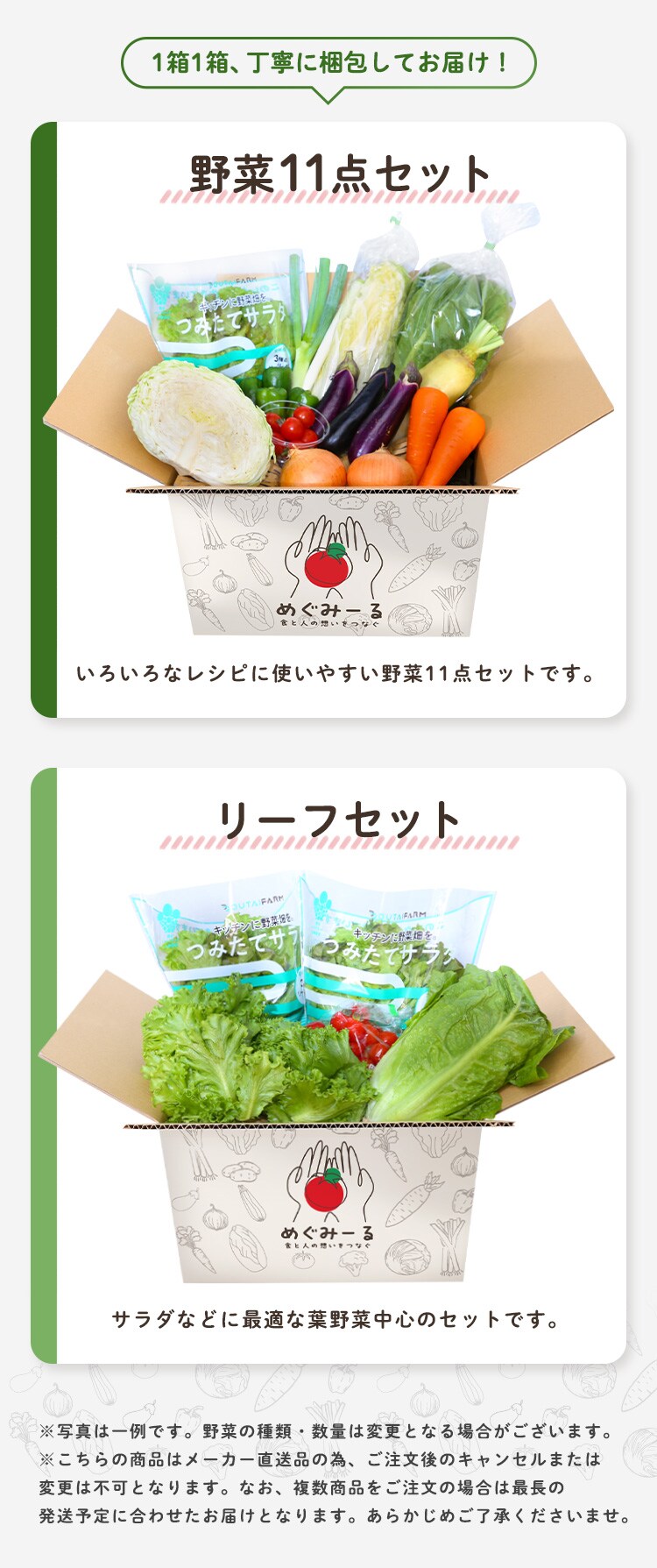 お任せ野菜ボックス リーフセット【時間指定不可】2