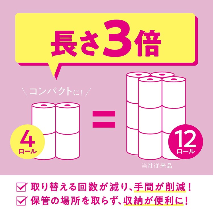 【12ロール】トイレットペーパー シングル 3倍巻 スコッティ0