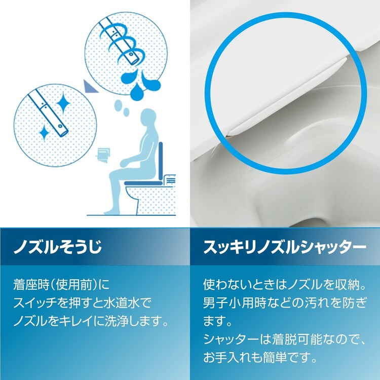 温水洗浄便座 リクシル 温水便座 暖房便座 洗浄便座 便座 瞬間式 シャワートイレ INAX  CW-RAA2 ブルーグレー2