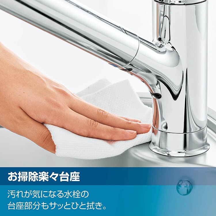 水栓 蛇口 キッチン用水栓 工事不要 ハンドシャワー エコハンドル シングルレバー混合水栓 メッキ LIXIL リクシル RSF-833Y 3