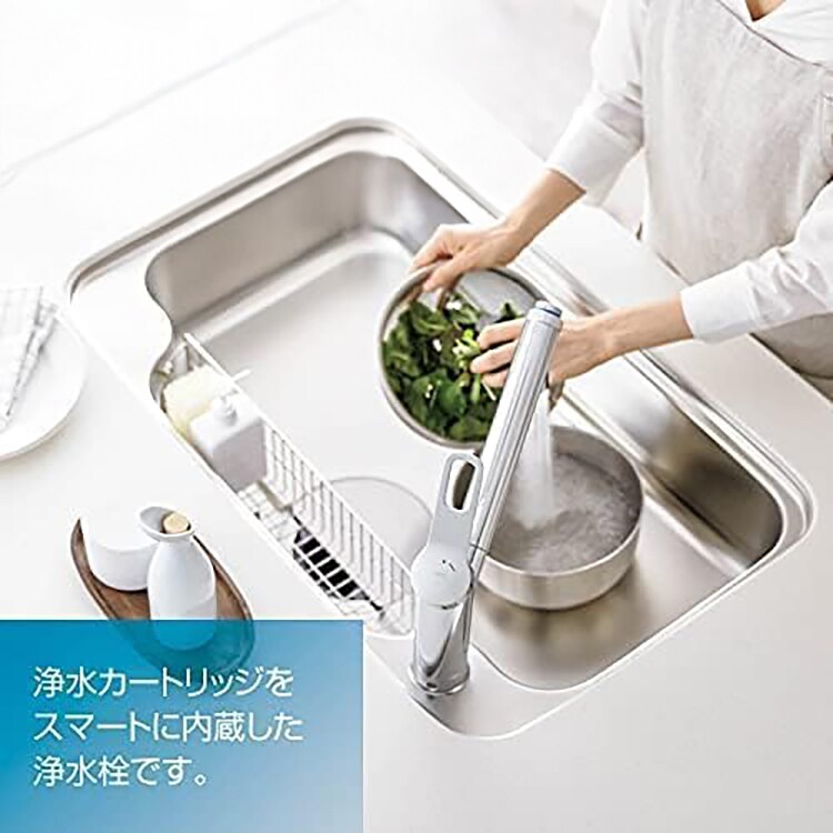 LIXIL シングルレバーキッチン水栓 浄水器内臓めっきエコハンドルお掃除楽々台座フルめっきハンドシャワー 一般地用（RJF-971Y）・寒冷地用（RJF-971YN）全2種1