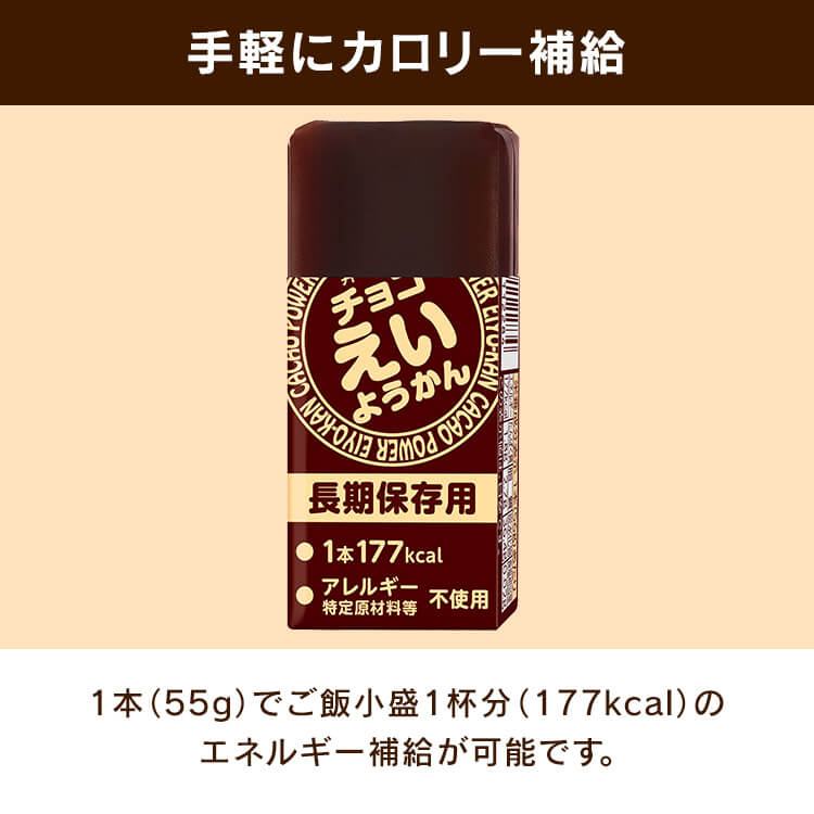 5箱セット】チョコえいようかん 5年間保存可能 非常食 保存食 防災食
