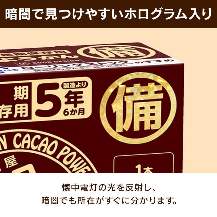 【5箱セット】チョコえいようかん 5年間保存可能 非常食 保存食 防災食 7