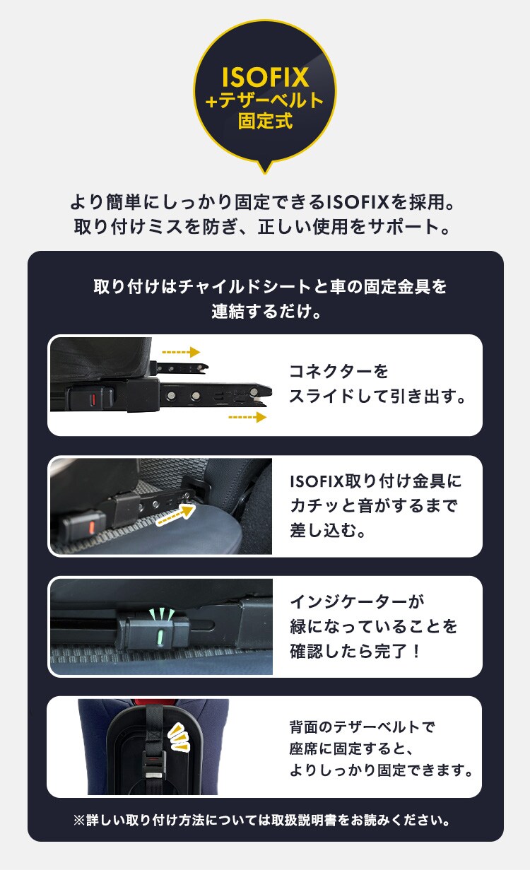 チャイルドシート ISOFIX回転式 1090311087 デニムブルー R1291