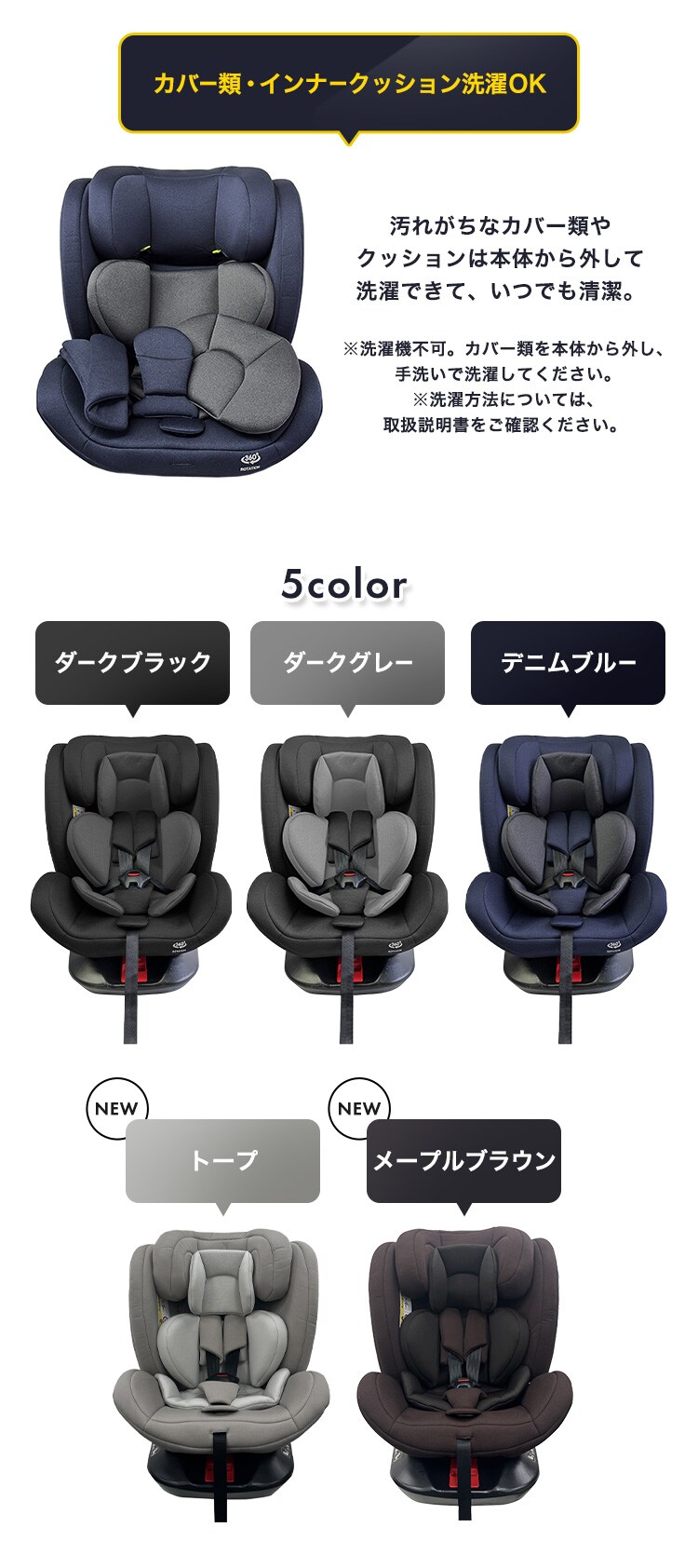 チャイルドシート ISOFIX回転式 1090311087 デニムブルー R1296
