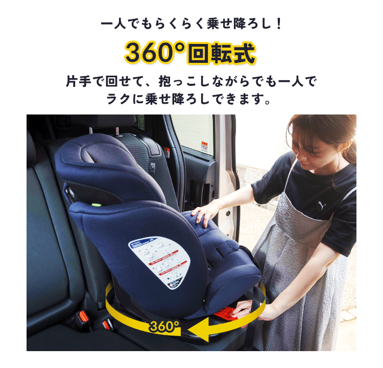 チャイルドシート ISOFIX回転式 1090311087 デニムブルー R1292