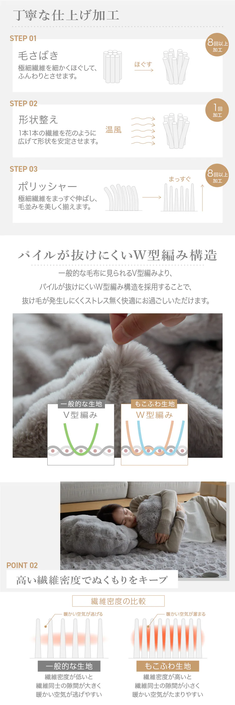 もこふわ ラウンドクッション 直径55cm アイボリー1