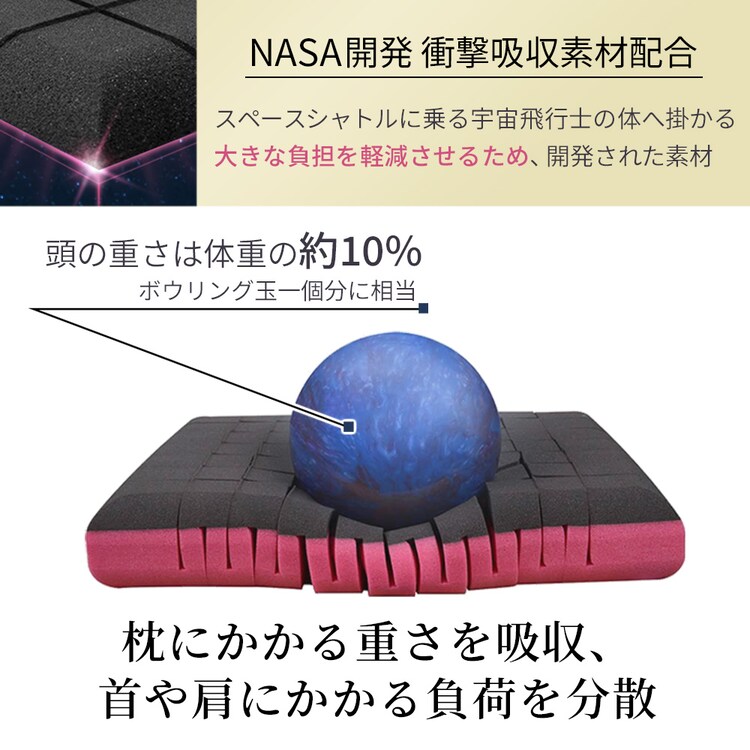 まくら 無重力枕 スタンダード L/高さ11cm 通気性 高反発 低反発 体圧分散 F1F2 The Cubes Cubes01-L6