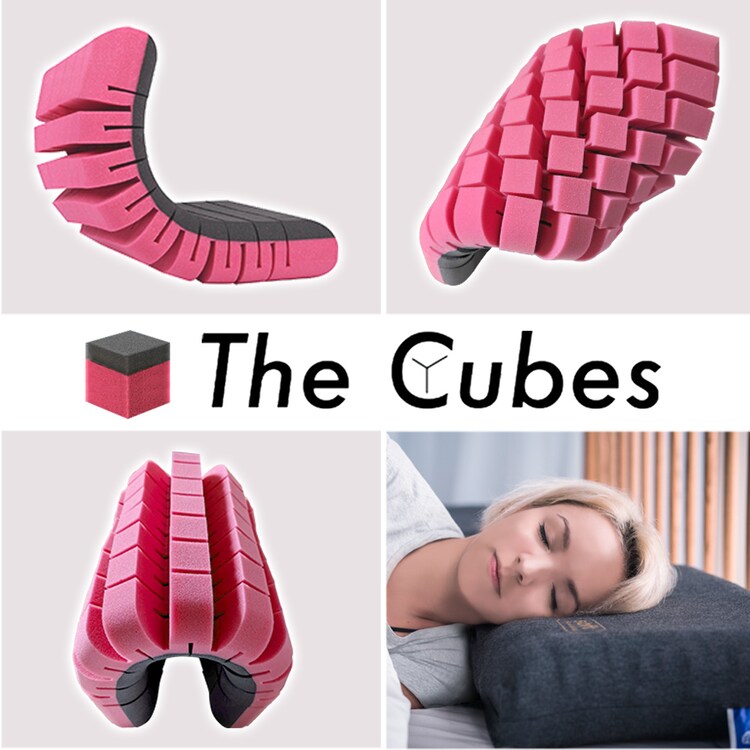 まくら 無重力枕 スタンダード L/高さ11cm 通気性 高反発 低反発 体圧分散 F1F2 The Cubes Cubes01-L8