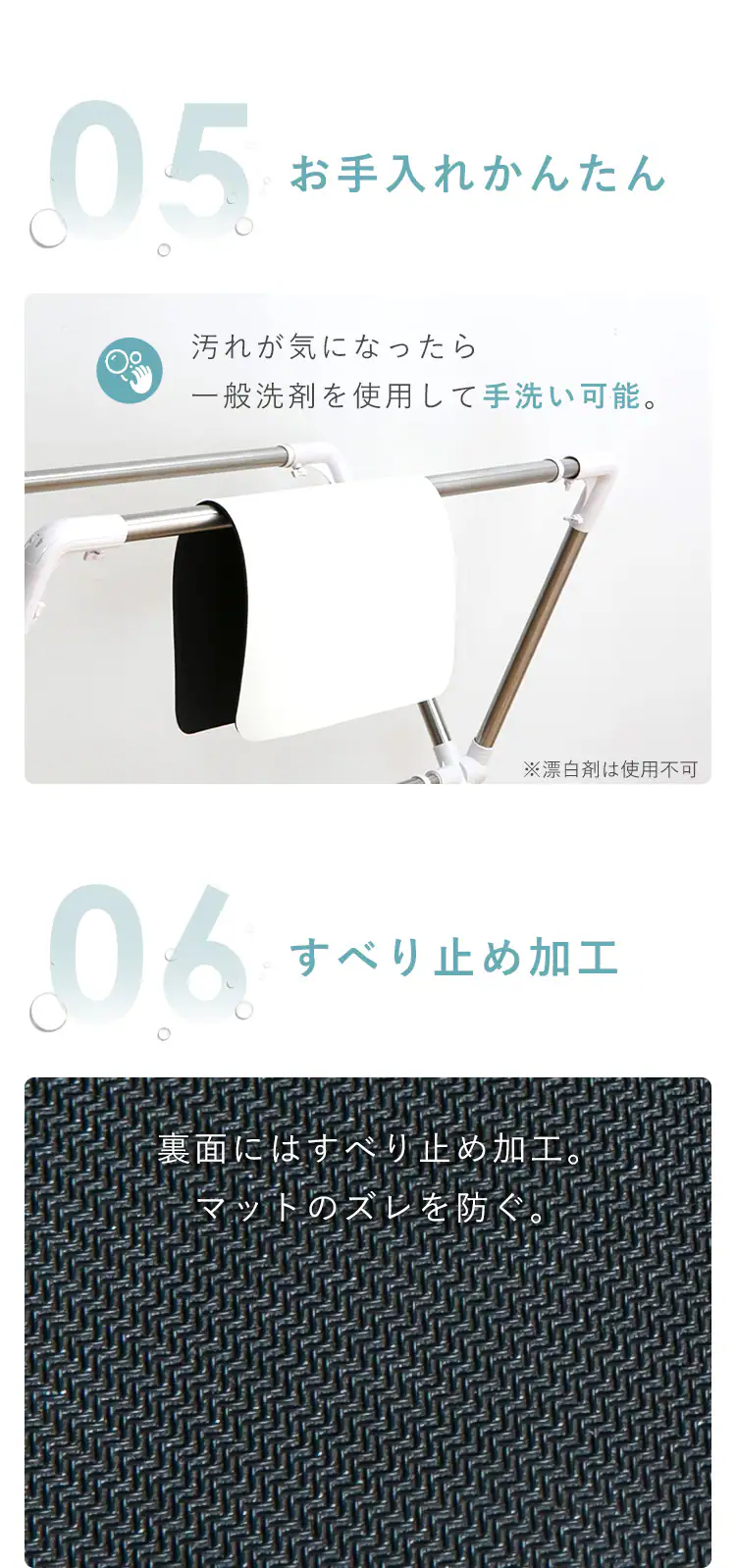 しっかり吸水！ ソフト珪藻土マット バスマット 水切りマット 40x60cm アイボリー7
