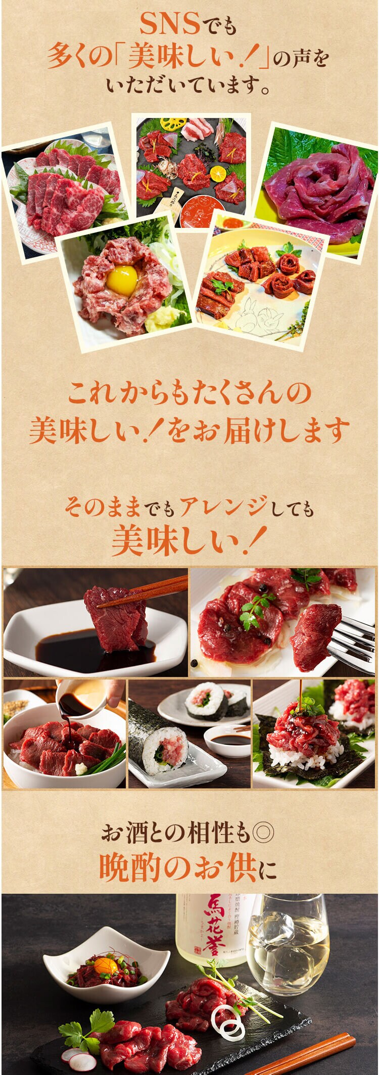 【フジチク】ふじ馬刺し詰合せ【華】2557 【代引き不可】3
