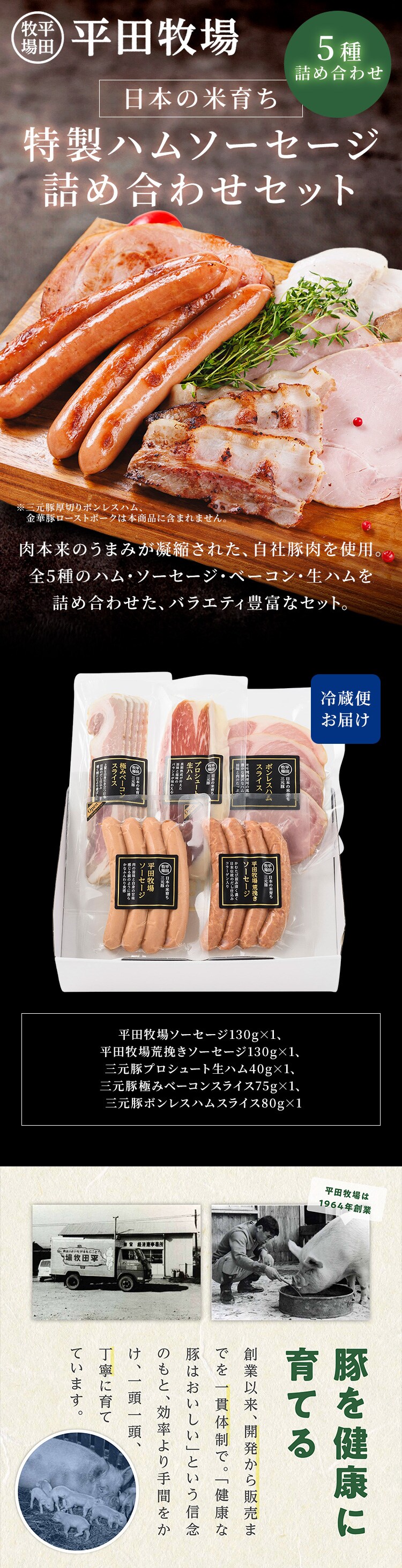 【平田牧場】平田牧場特製ハムソーセージ詰合せセット CHK23-10