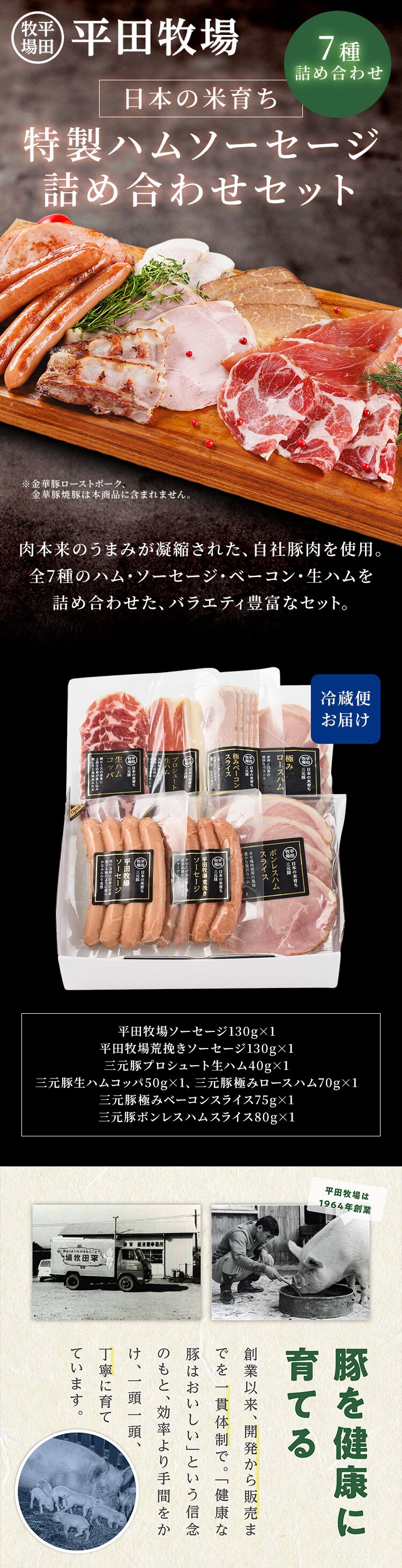 平田牧場特製ハムソーセージ詰合せセット CHK23-4【直送】0