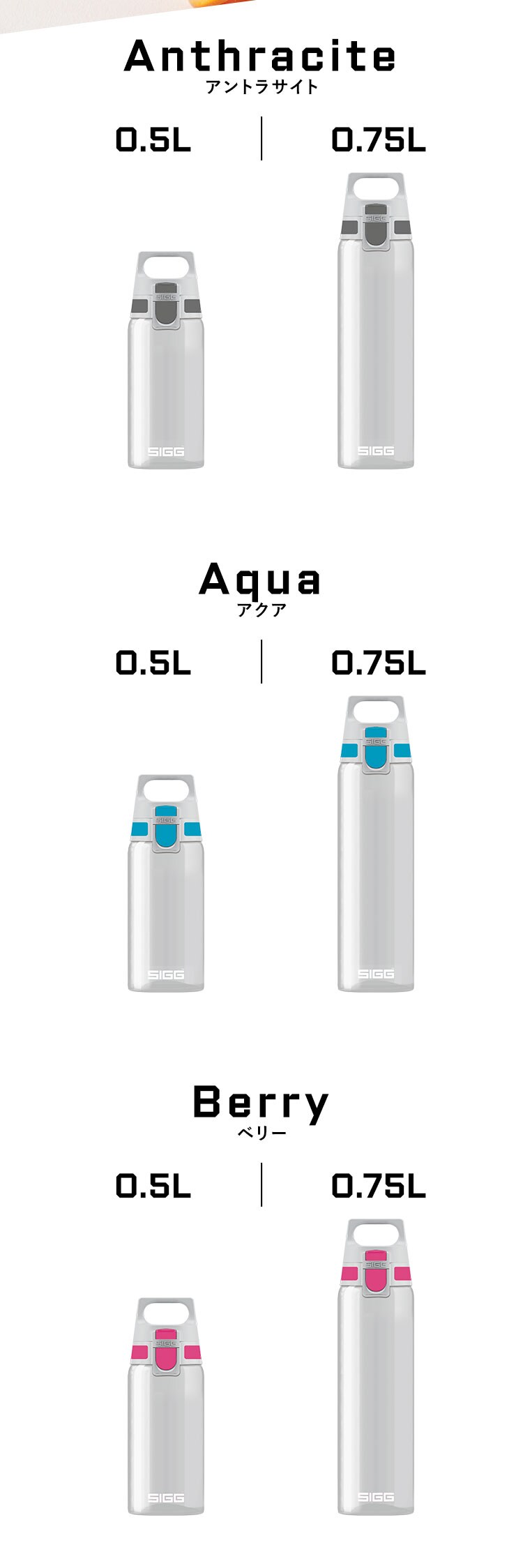 水筒 500ml ワンプッシュ 直飲み 軽量 持ち手 ハンドル付  ベリー2