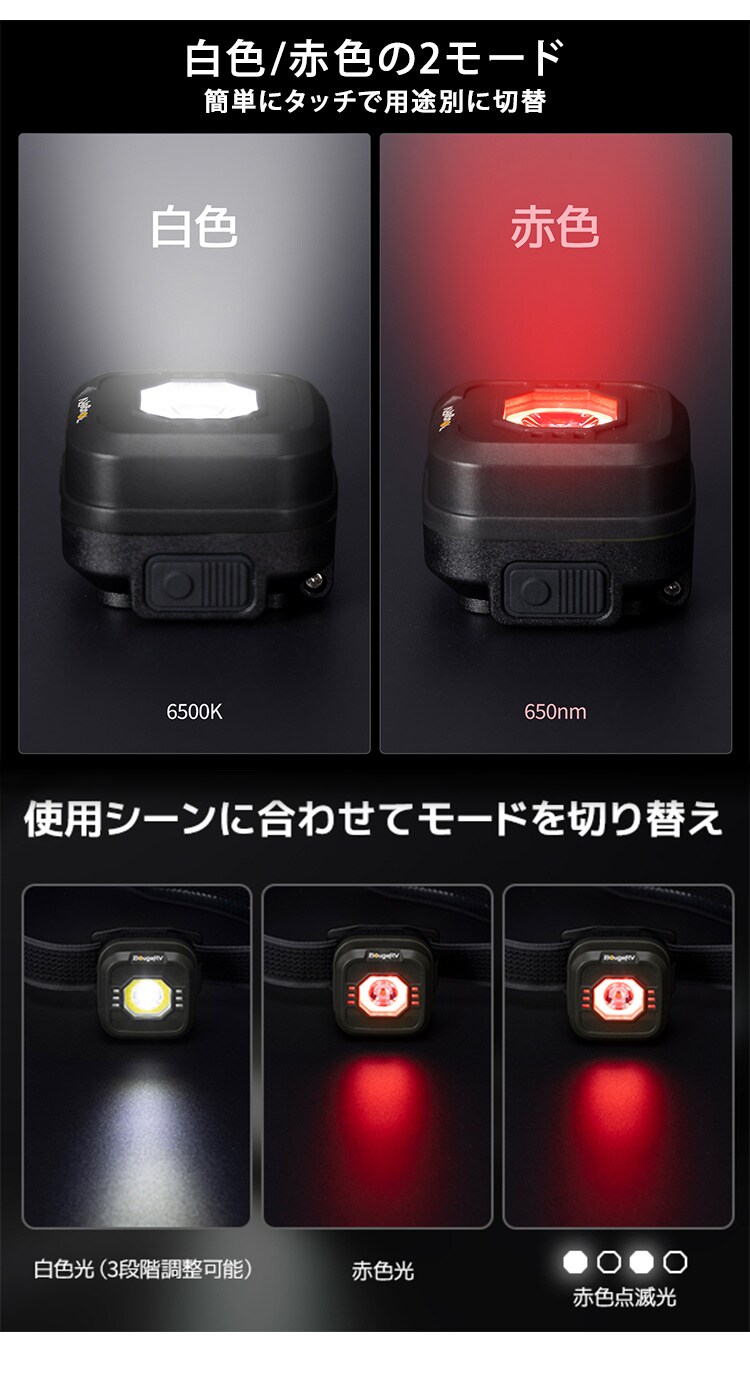 BougeRV 多機能LEDライト ブラック BRV-ML012