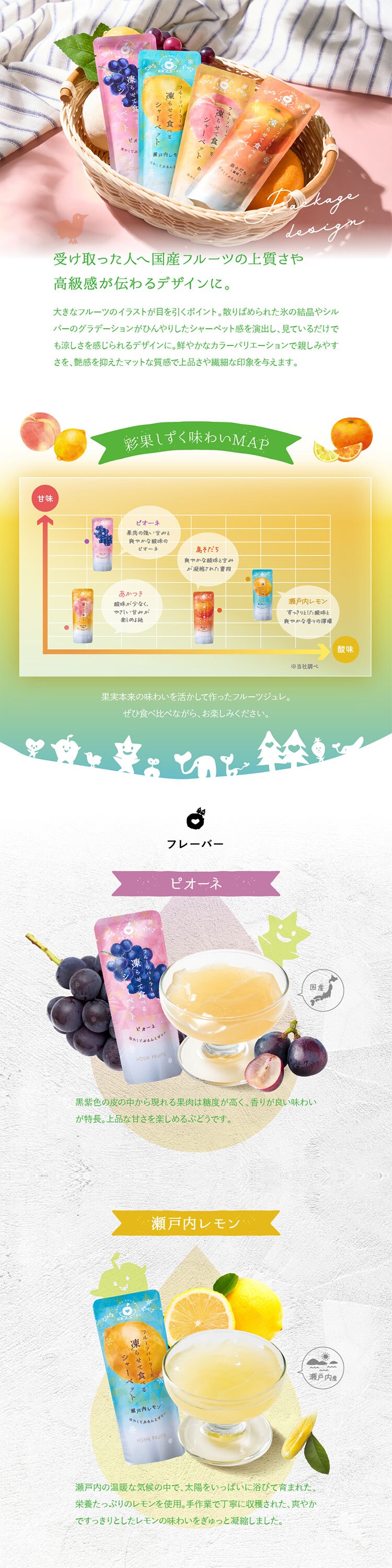 ホシフルーツ ホシフルーツ フルーツパーラーの凍らせて食べるシャーベット 彩果しずく 8袋 HFW-01F 【時間指定不可】【代引不可】【同梱不可】2