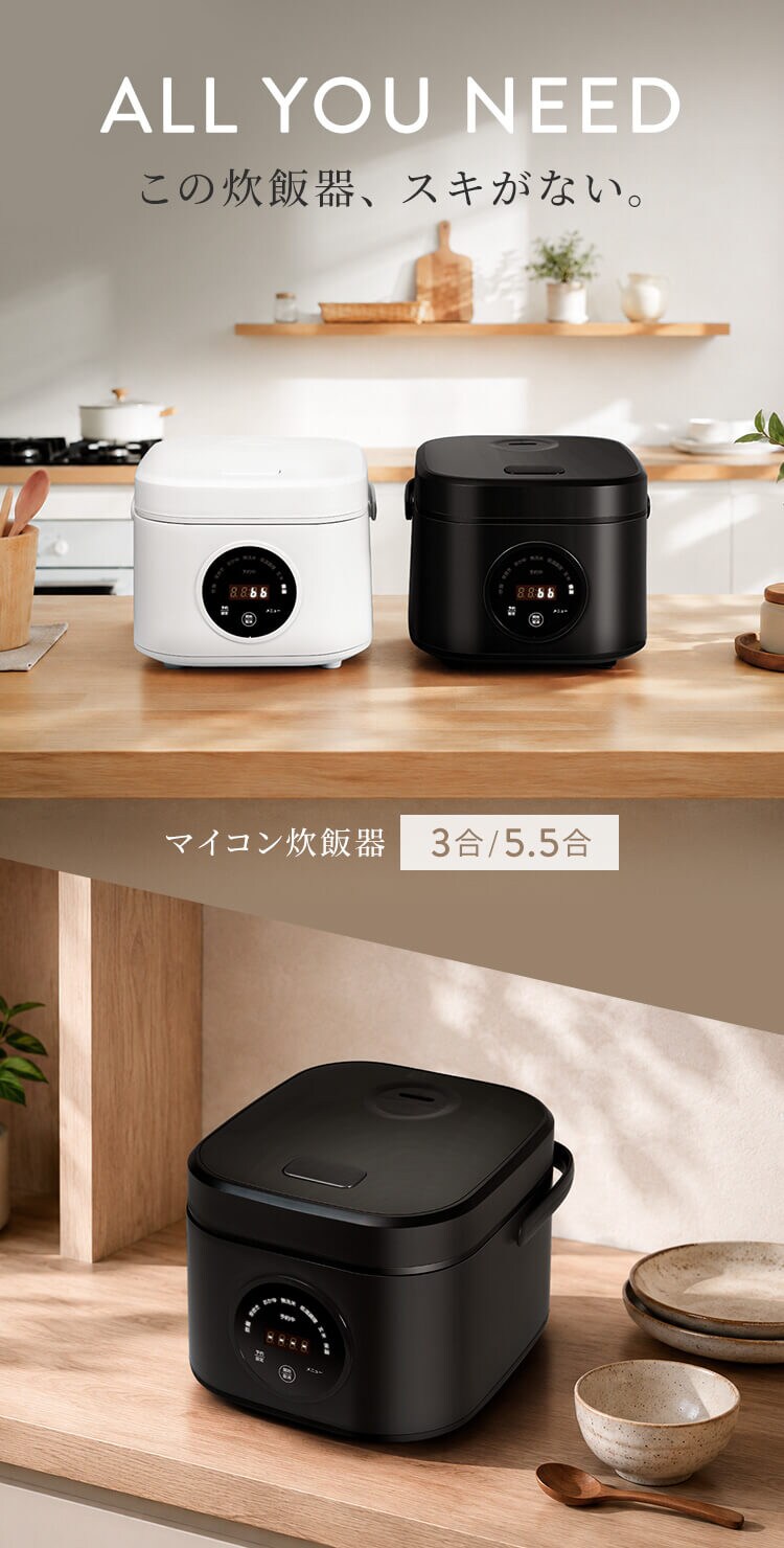 KnotiaVita マイコン炊飯器　5.5合 RC-KV10M-BK ブラック0