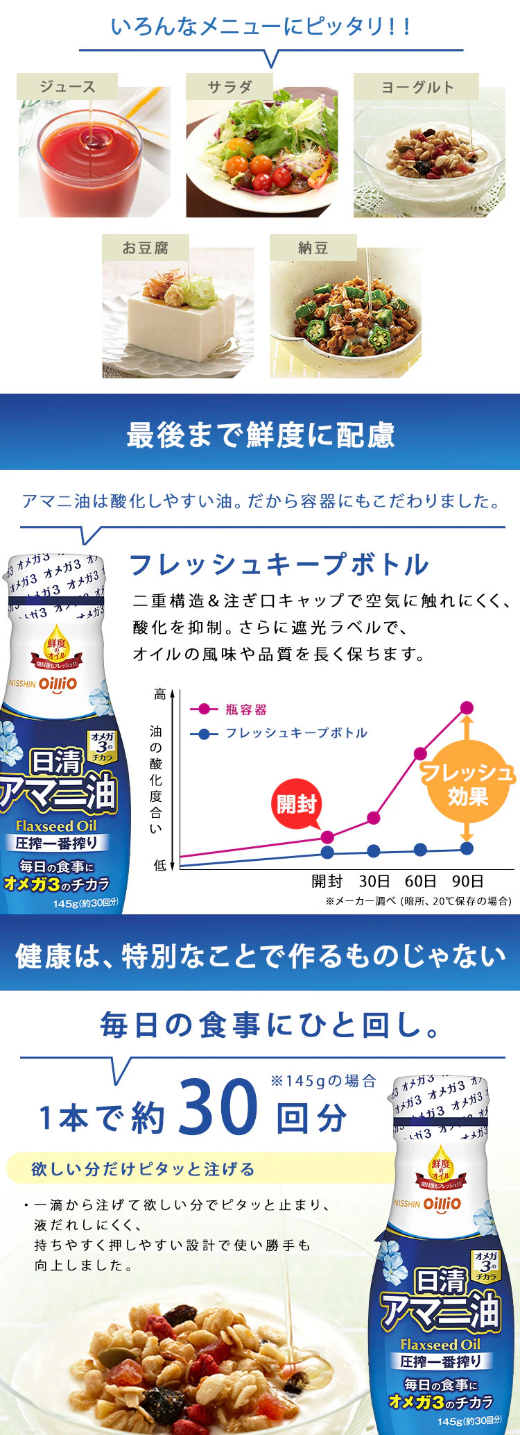 日清アマニ油 日清アマニ油 145g1