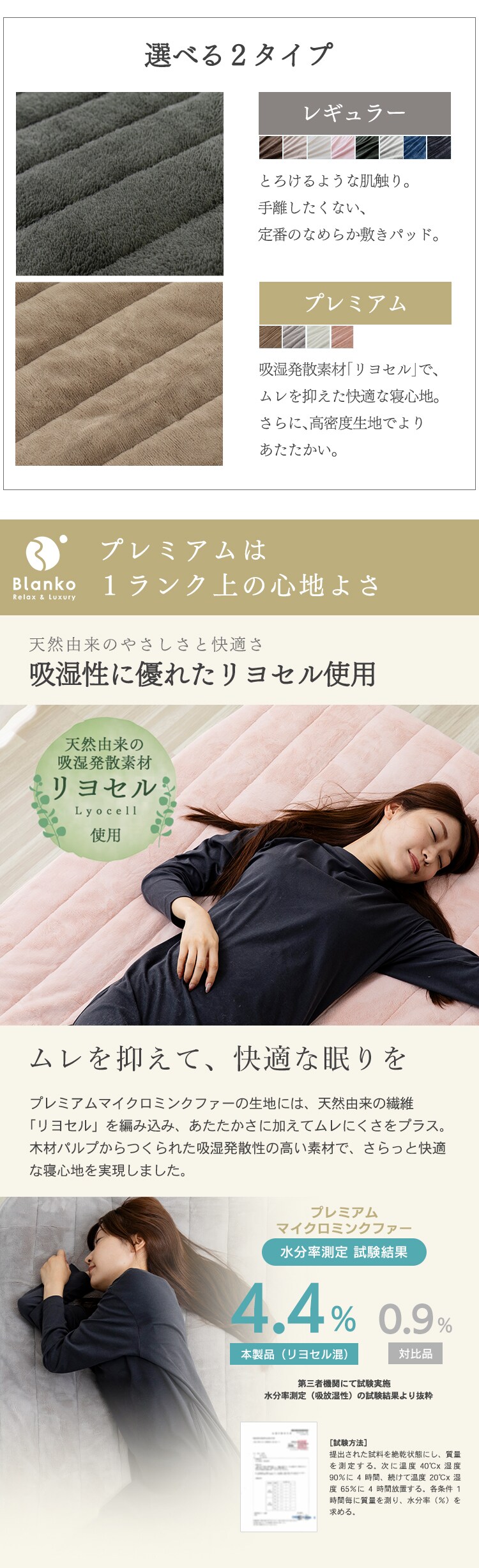 Blanko敷きパッド シングル マイクロミンクファー 洗濯可 モスグリーン 1