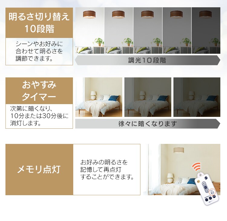 明るさ切替10段階