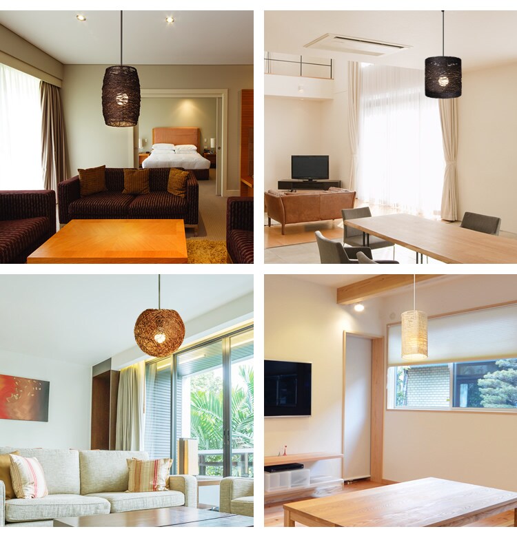 ペンダントライト LED 麻製 Bantalanシリーズ スタンダード PL8L-E26BT22EB1