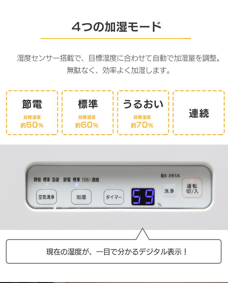 【訳あり】空気清浄機能付加湿器 SHA-400A6