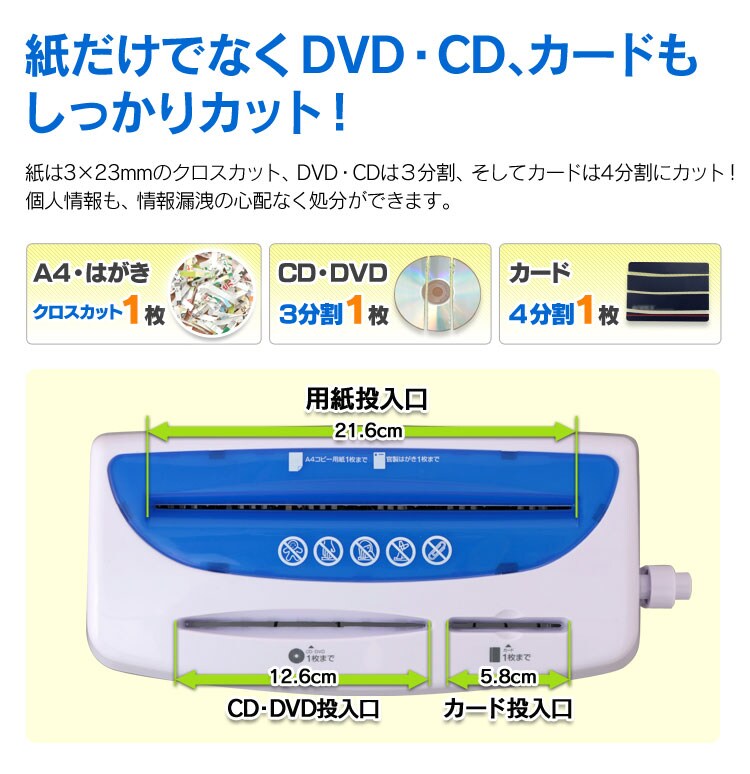 DVD・CD・カードもカット