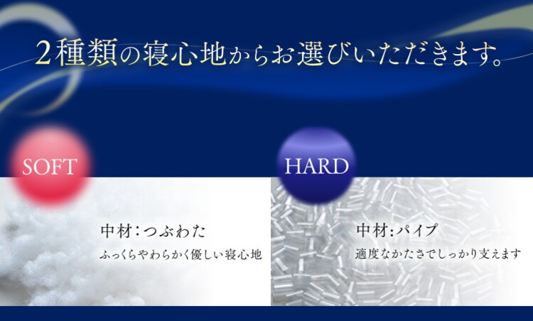 ２種類の寝心地からお選びいただきます