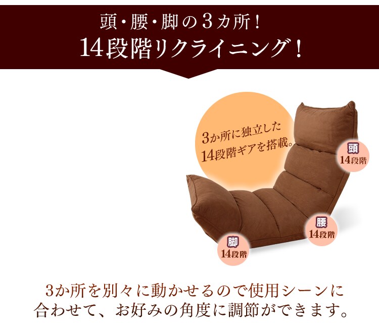 座椅子 低反発 ZCR-2 アイボリー4