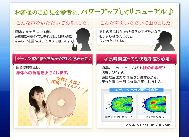 エアリー円座クッション　CARR-4040　アイボリー2