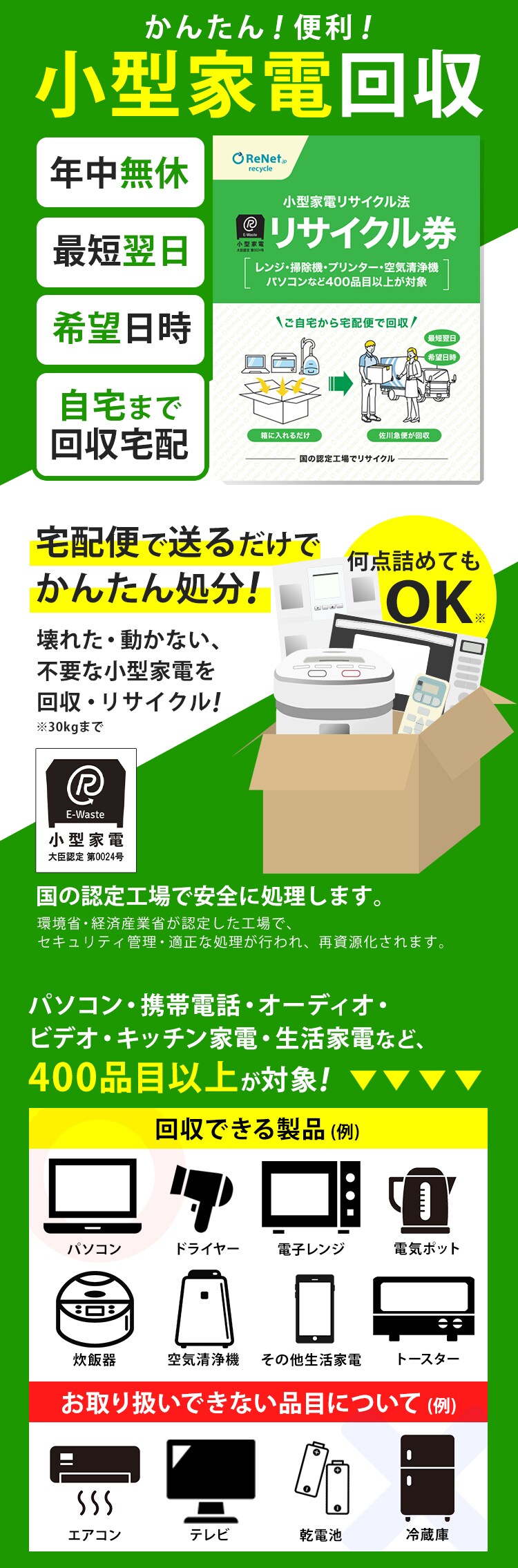都区内無料配送で手間暇いらず！設置もおまかせのリサイクル家電 家電 