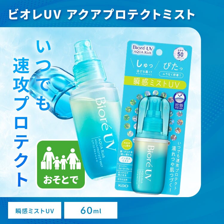 日焼け止め ビオレUV アクアリッチ アクアプロテクトミスト 60ml 花王